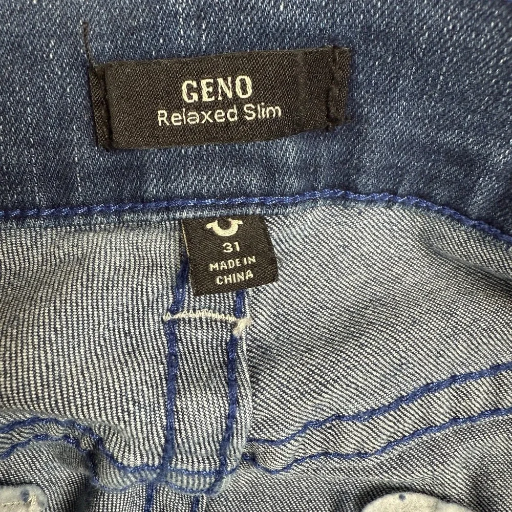 True Religion Geno Relaxed Slim Jeans Men's 31x32 (actual 34x31.5) Blue Nwt $159
